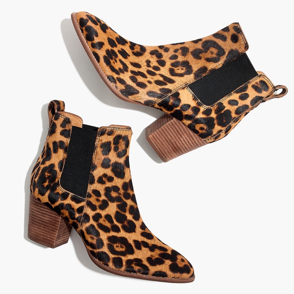 Madewell Leopard-Print Chelsea Ankle Boots - Brown & Black